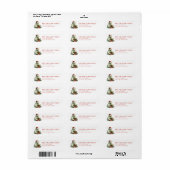 Christmas Polar Bear Return Address Labels (Vorne)