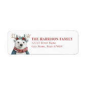 Christmas Polar Bear Return Address Labels (Vorne)