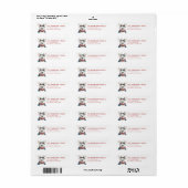 Christmas Polar Bear Return Address Labels (Vorne)
