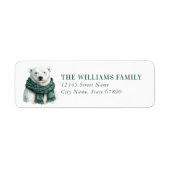 Christmas Polar Bear Return Address Labels (Vorne)
