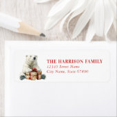 Christmas Polar Bear Return Address Labels (Insitu)