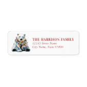 Christmas Polar Bear Return Address Labels (Vorne)