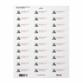 Christmas Polar Bear Return Address Labels (Vorne)