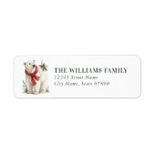 Christmas Polar Bear Return Address Labels (Vorne)