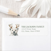 Christmas Polar Bear Return Address Labels (Insitu)