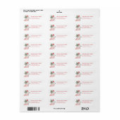 Christmas Polar Bear Return Address Labels (Vorne)