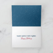 Christmas Polar Bears Around a Bonfire Karte (Innenseite)