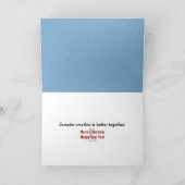 Christmas Polar Bears Gathering Around a Bonfire Karte (Innenseite)