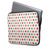 Christmas Polka Dot Laptopschutzhülle (Vorderseite Links)
