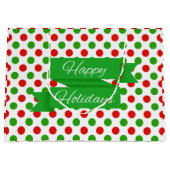 Christmas Polka Dot Muster Große Geschenktasche Geschenktüte (Vorderseite)