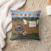 Christmas Polka-Dot Street Art Kissen (Decke)