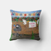 Christmas Polka-Dot Street Art Kissen (Rückseite)