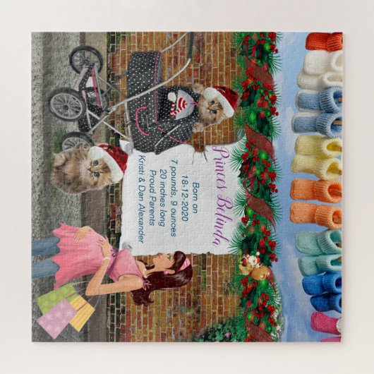 Christmas Polka-Dot Street Art Scene Puzzle (Horizontal)