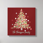 Christmas Polka Dot Tree Holiday Leinwanddruck (Vorderseite)