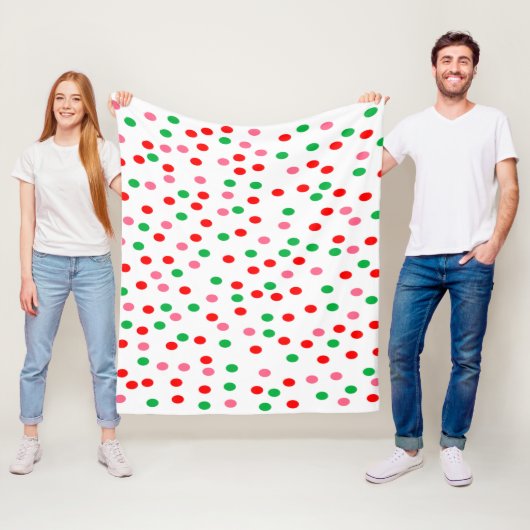 Christmas Polka Dots Fleecedecke (Beispiel)