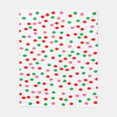 Christmas Polka Dots Fleecedecke (Vorderseite)