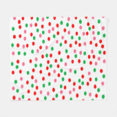 Christmas Polka Dots Fleecedecke (Vorderseite (Horizontal))