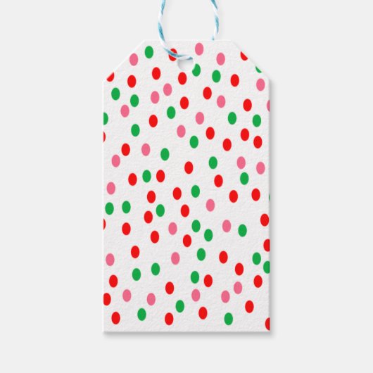 Christmas Polka Dots Geschenkanhänger (Vorderseite)