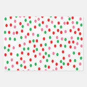 Christmas Polka Dots Geschenkpapier Set (Vorderseite 3)