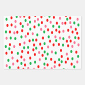Christmas Polka Dots Geschenkpapier Set (Vorderseite)