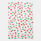 Christmas Polka Dots Geschirrtuch (Vertikal)