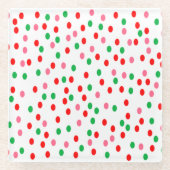 Christmas Polka Dots Glasuntersetzer (Vorderseite)