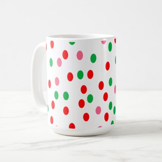 Christmas Polka Dots Kaffeetasse (Vorderseite Links)