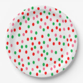 Christmas Polka Dots Pappteller (Vorderseite)