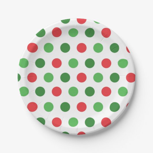 Christmas Polka Dots Pappteller (Vorderseite)
