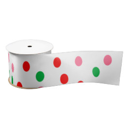 Christmas Polka Dots Satinband