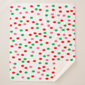 Christmas Polka Dots Sherpadecke (Vorderseite)