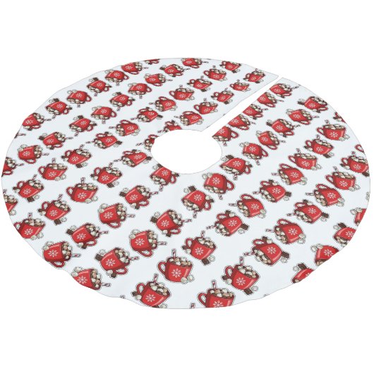 Christmas Polyester Weihnachtsbaumdecke (Schrägansicht)