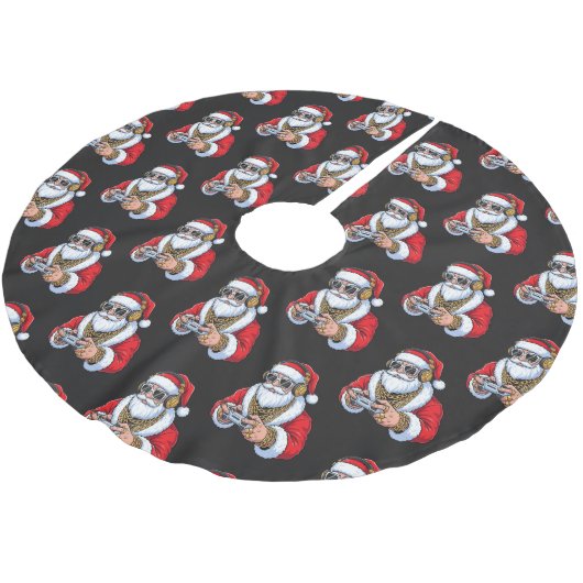 Christmas Polyester Weihnachtsbaumdecke (Schrägansicht)