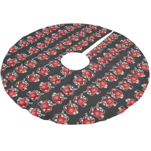 Christmas Polyester Weihnachtsbaumdecke (Schrägansicht)