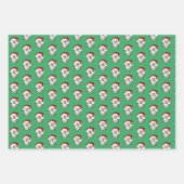 Christmas Pom Wrapping Paper Flat Sheet Set 3 Geschenkpapier Set (Vorderseite 3)