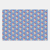 Christmas Pom Wrapping Paper Flat Sheet Set 3 Geschenkpapier Set (Vorderseite 2)