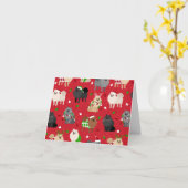 Christmas Pomeranians Karte (Gelbe Blume)