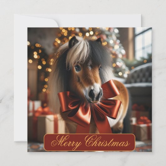 Christmas Pony Feiertagskarte (Vorderseite)