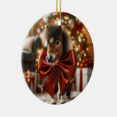 Christmas Pony Personalisiert Keramik Ornament (Rechts)