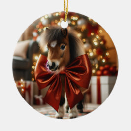 Christmas Pony Personalisiert Keramik Ornament