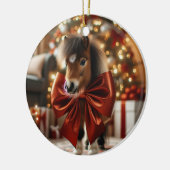 Christmas Pony Personalisiert Keramik Ornament (Links)