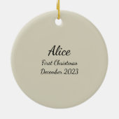 Christmas Pony Personalisiert Keramik Ornament (Hinten)