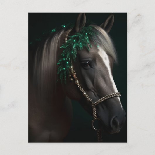 Christmas Pony Postkarte (Vorderseite)