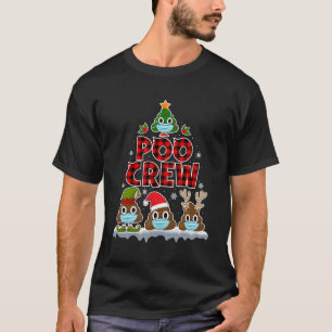 Christmas Poo Crew Shirt Face Mask Kack Emoji Red