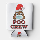 Christmas Poo Crew Shirt Face Mask Kack Emoji Red Dosenkühler (Vorderseite)