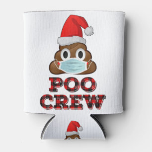 Christmas Poo Crew Shirt Face Mask Kack Emoji Red Dosenkühler