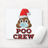 Christmas Poo Crew Shirt Face Mask Kack Emoji Red Mousepad (Mit Mouse)