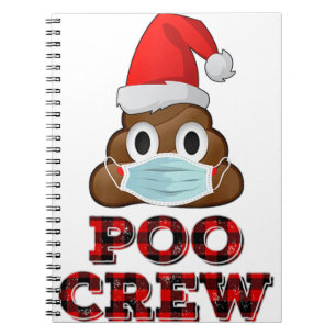 Christmas Poo Crew Shirt Face Mask Kack Emoji Red Notizblock