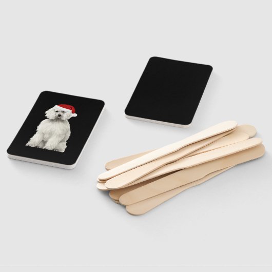 Christmas Poodle Christmas Tree Dog Puppy Watercol Fächer (Non-assembled)