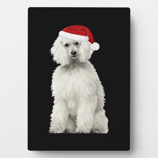 Christmas Poodle Christmas Tree Dog Puppy Watercol Fotoplatte (Vorderseite)